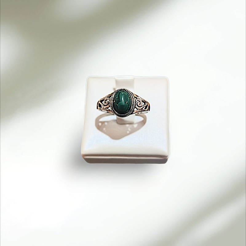 Anello in Malachite