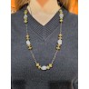 Collana No Illusion in Labradorite bianca e verde