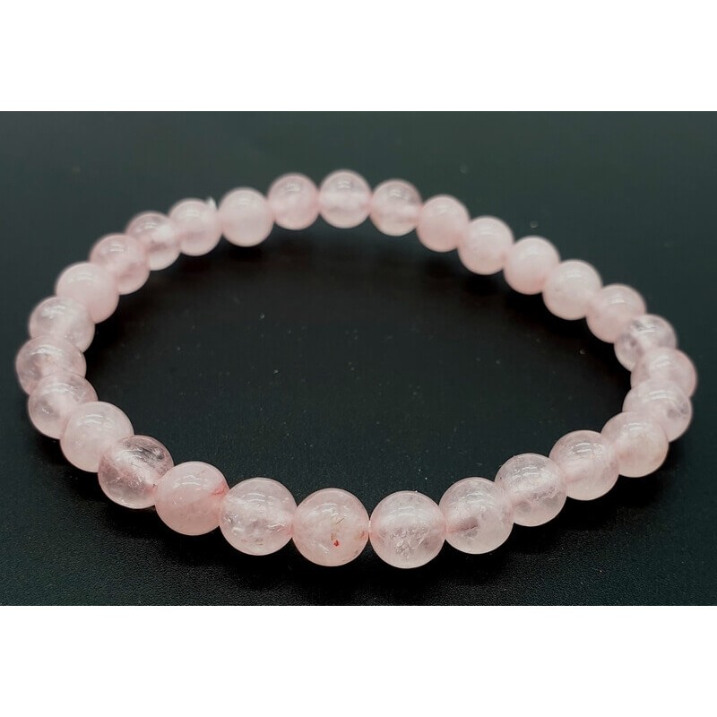 Bracciale in Quarzo Rosa 4 mm