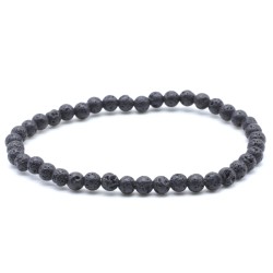 Bracciale in Pietra Lavica 4 mm