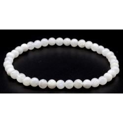 Bracciale Pietra di Luna bianca 4 mm
