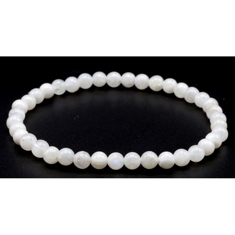 Bracciale Pietra di Luna bianca 4 mm