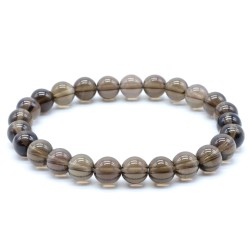 Bracciale in Quarzo fumè 6 mm