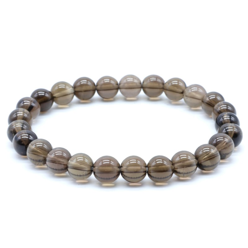 Bracciale in Quarzo fumè 6 mm