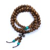 Mala in Legno e Howlite turchese con Dorje
