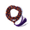 Mala in Legno Sacro Rudraksha ed Ametista