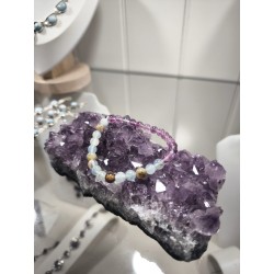 Protezione Calcedonio Blu e Fluorite viola