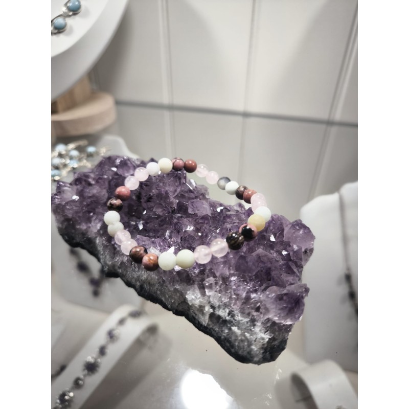 Amore e Benessere con Rodonite, Quarzo rosa ed Amazzonite