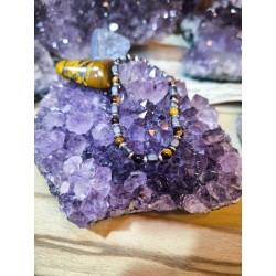 Bracciale Occhio di Tigre ed Ematite Protezione  ed Abbondanza