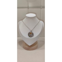 Pendente Cerchio energico Peridoto e Citrino ( Abbondanza e Protezione )