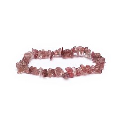 Bracciale Barocco Chips in Quarzo Fragola
