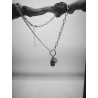 Collana Acciaio Sun protezione con Unakite