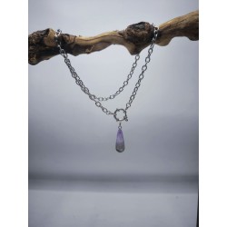 Collana Acciaio Circle protezione con Ametista