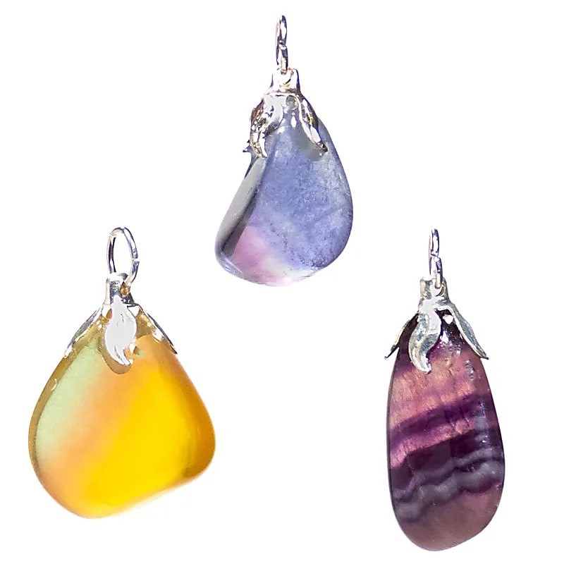 Ciondolo in Fluorite Arcobaleno