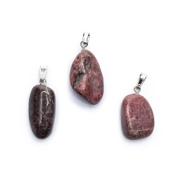 Ciondolo in Rodonite black line