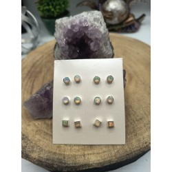 Orecchini Opal quadrati lobo