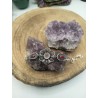 Bracciale Fiore Radice di rubino e Quarzo rosa