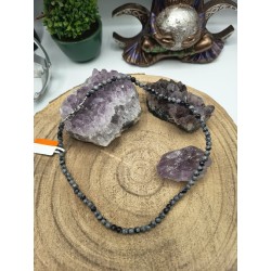 Collana Ossidiana fiocco di neve