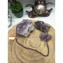 Collana Ametista 3 mm sfaccetata