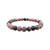 Bracciale in Rodonite Black line 6 mm