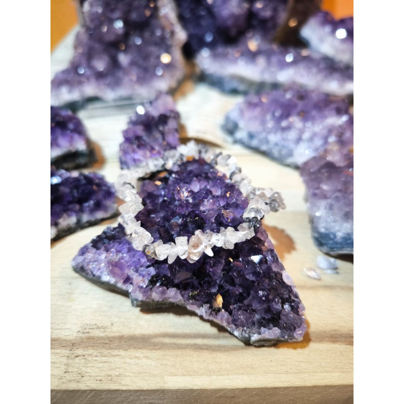 Bracciale Barocco Chips in Quarzo Tormalinato