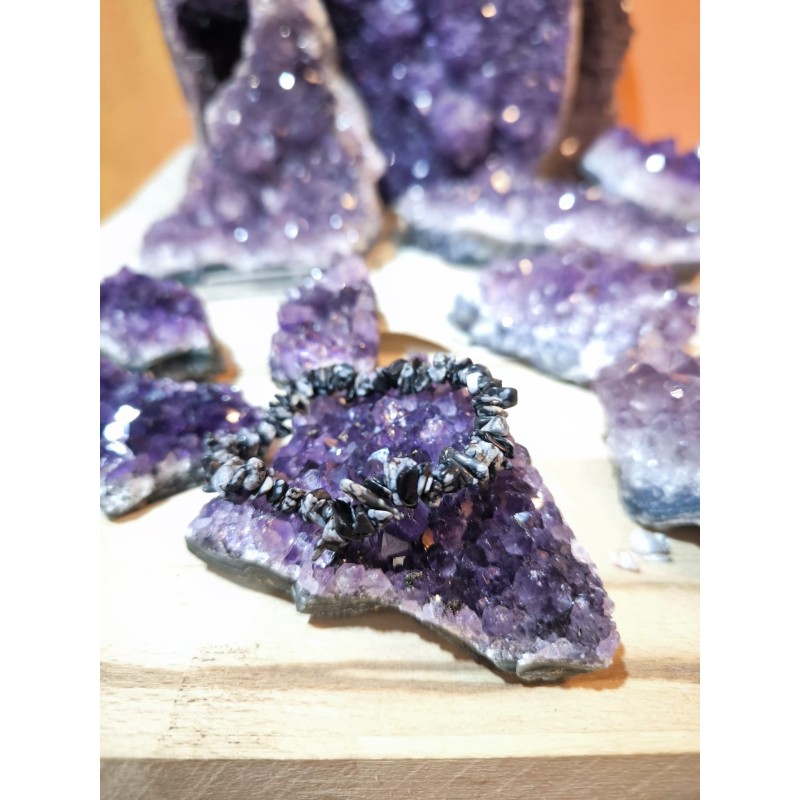 Bracciale Barocco Chips in Ossidiana fiocco di neve