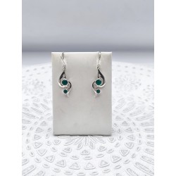 Orecchini Onda in Giada verde