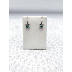 Orecchini Gufo protettore in Malachite