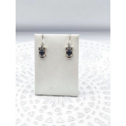 Orecchini Gufo protettore in Tormalina nera