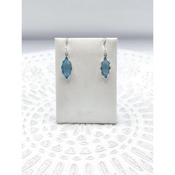 Orecchini Goccia energetica in Topazio azzurro
