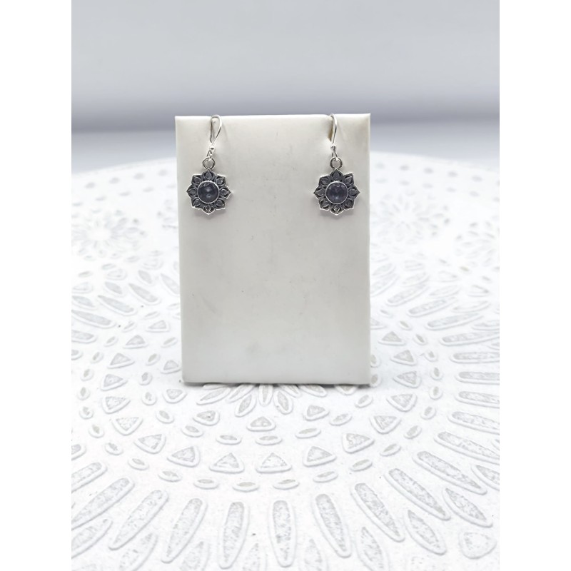 Orecchini Fiore in Fluorite