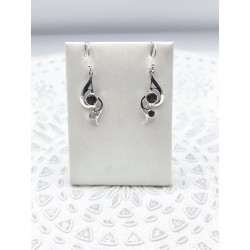 Orecchini Onda in Quarzo fumé