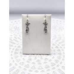 Orecchini Ali di Libertà in Quarzo Ialino