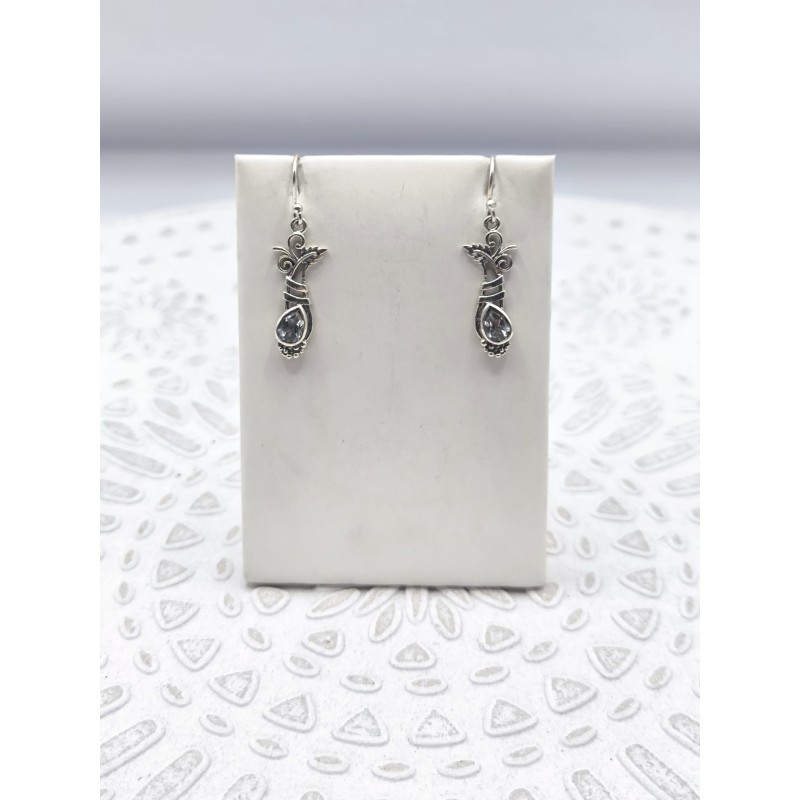 Orecchini Ali di Libertà in Quarzo Ialino