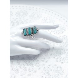 Anello regolabile Triplo Turchese