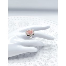 Anello regolabile in Rodocrosite Quadrato