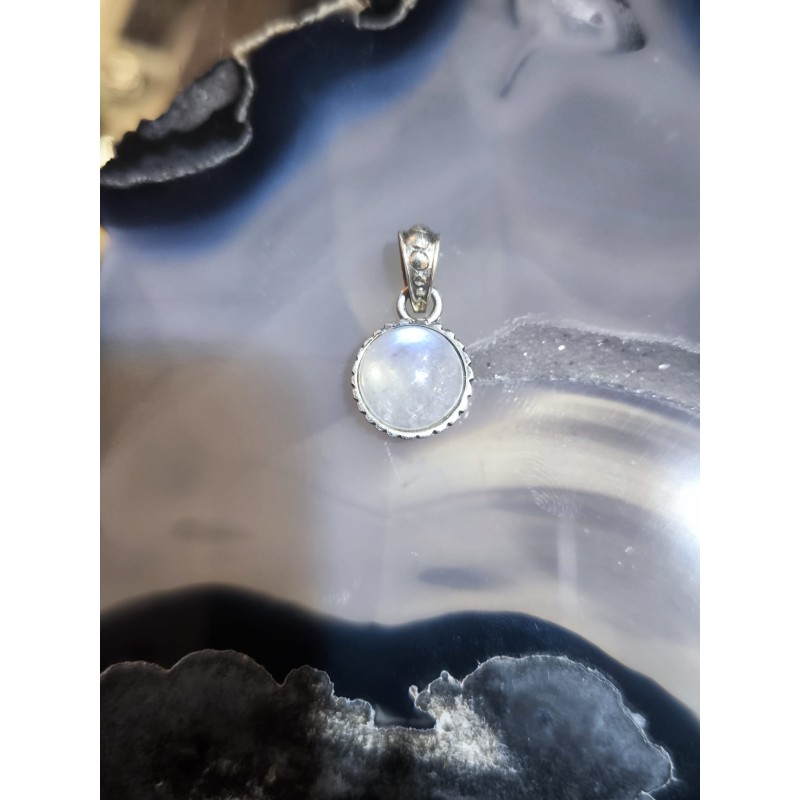 Ciondolo Circle Labradorite bianca