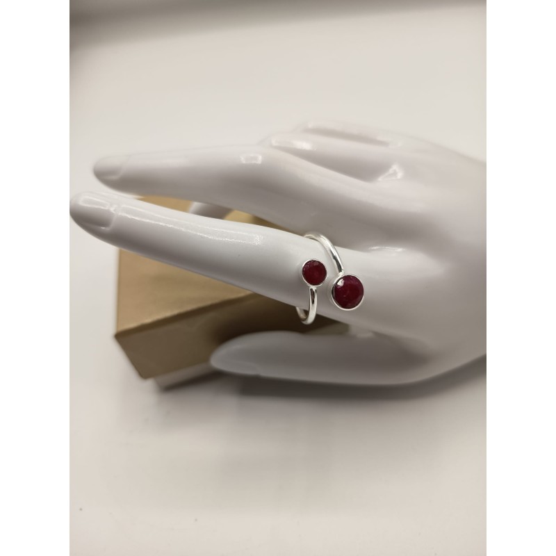 Anello Circle in Radice di rubino