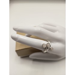 Anello Trio in Labradorite bianca