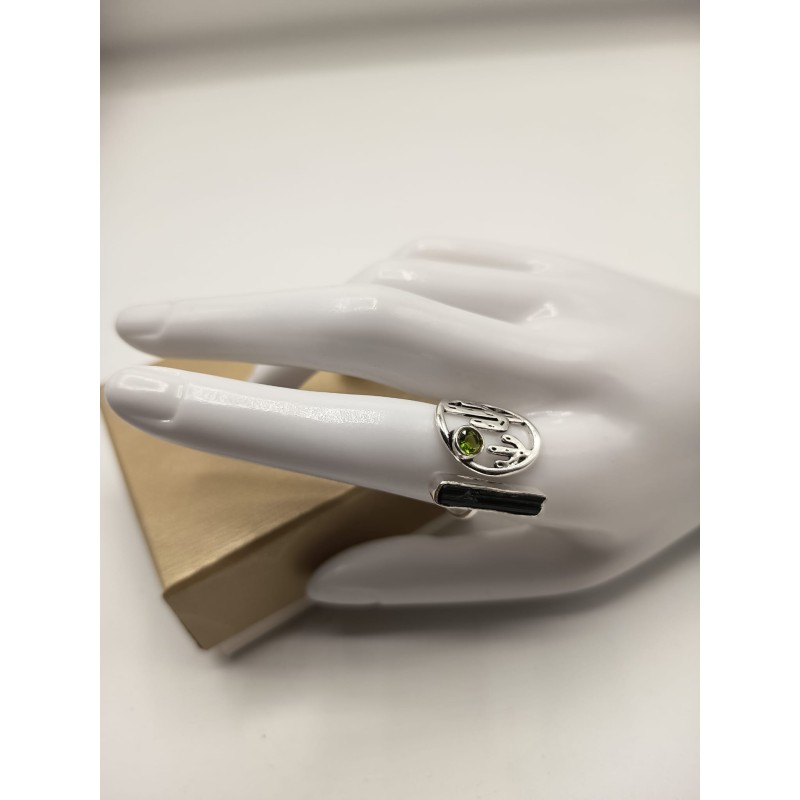 Anello Combo Peridoto e Tormalina
