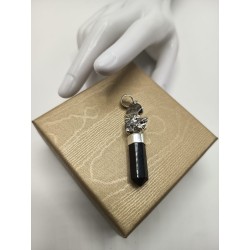 Ciondolo mix Tormalina + Ematite + Quarzo Ialino