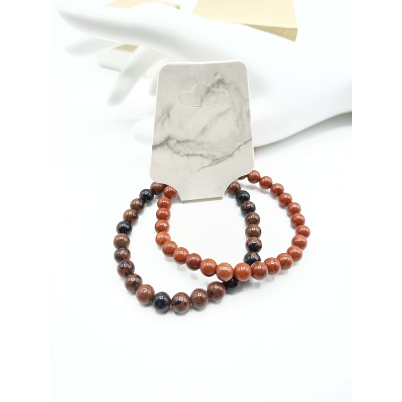 Combo Ossidiana Mogano + Diaspro Rosso