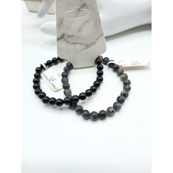 Combo Tormalina nera + Larvikite