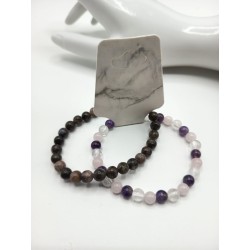 Combo Ametista + Cristallo di Rocca + Quarzo rosa + Liberite