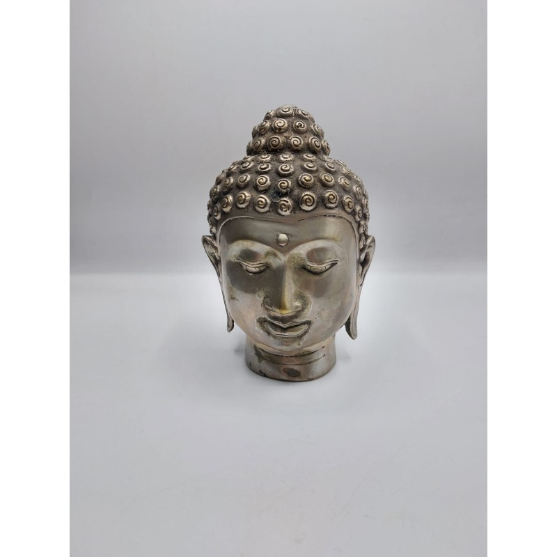 Testa del Buddha in bronzo 14 cm