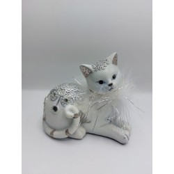 Gatto bianco e argentato